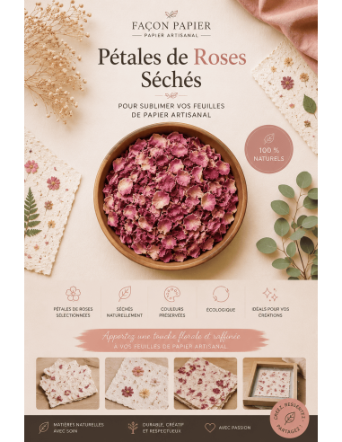Pétales de rose séchés