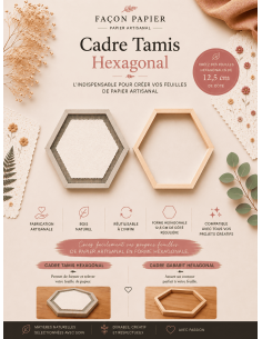 Tamis et cadre de calibrage HEXAGONAL pour la fabrication de papier.